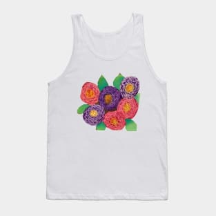 Beautiful flower arrangement with leaves surrounding Tank Top